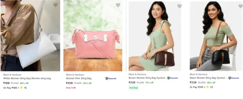 Image of Mast & Harbour Sling Bags upto 88% Discount