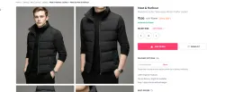 Mast & Harbour Mandarin Collar Sleeveless Winter Puffer Jacket