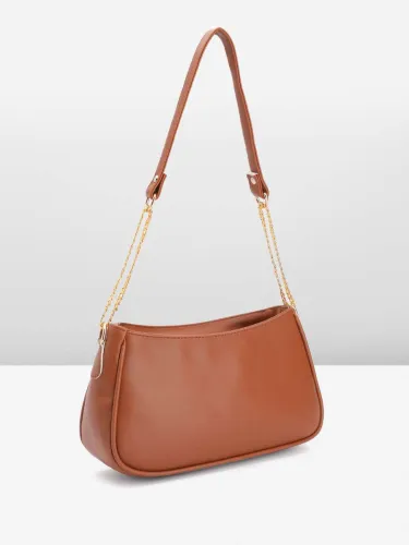Image of Mast & Harbour Women Tan Shoulder Bag