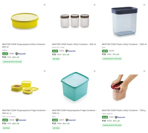 Image of Master Cook Kitchen Containers @ Starting ₹35