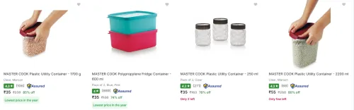 Image of Master Cook Kitchen Containers upto 85% Discount