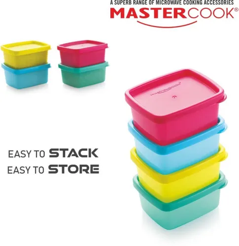 Image of MASTER COOK Polypropylene Fridge Container - 110 ml (Pack of 4)