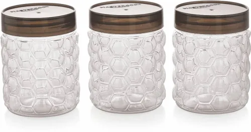 Image of MASTER COOK Plastic Utility Container - 600 ml (Pack of 3, Clear)