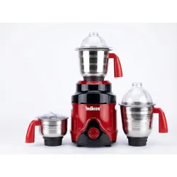 MasterChef 1200 Watts Mixer Grinder, 3 Jars, Red | Powerful Motor for Dry/Wet Grinding, Blending & Juicing | Stainless S