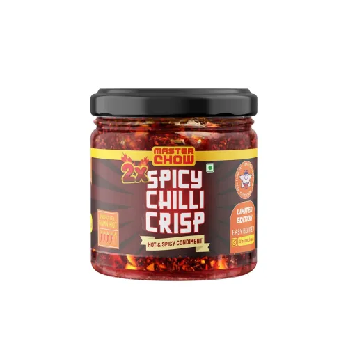 Image of MasterChow Limited Edition 2X Chilli Garlic Crisp | Spicy, Crunchy, Garlicky Flavor | Made with Sichuan Peppercorns, Cru