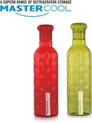 Mastercool Polka 1000 ml PET Bottle (Pack of 2, Multicolor)