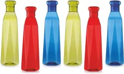 Mastercool PYRAMID 1000 ml PET Bottle (Pack of 6, Multicolor)