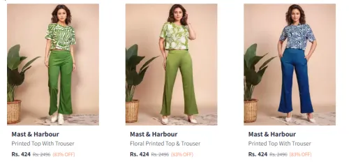 Image of Mast & Harbour Women's Co-ord Sets upto 83% Discount