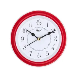 Matiz 107 Round Wall Clock Red Color