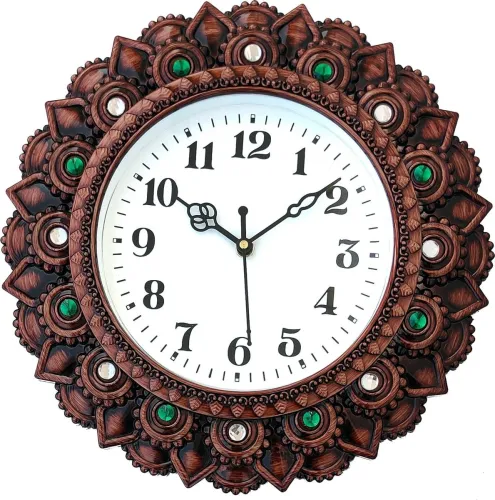 Image of Matiz Analog Wall Clock 20x20cm (Maroon, Glass)