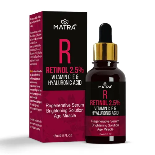 Image of Matra Retinol Serum 2.5%, Vitamin C, E & Hyaluronic Acid Face Serum - Anti Wrinkle/Anti-Aging Serum with Niacinamide (Vi
