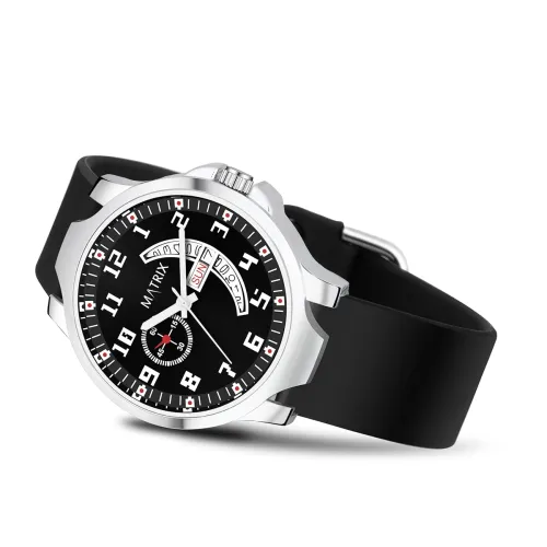Image of Matrix Classic 2.0 Day & Date Analog Watch with Softest Silicone Strap for Men 