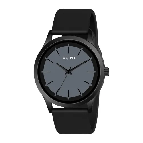 Image of Matrix Minimalist Dual Colour Dial with Softest Silicone Strap Analog Wrist Watch for Men & Boys