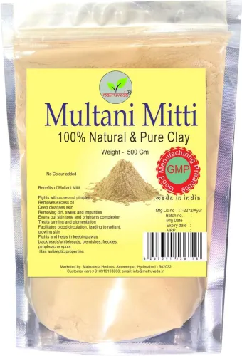 Image of matruveda Natural Multani mitti - 1000gm (1000 g)