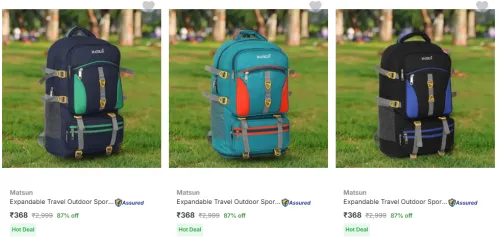 Image of Matsun Rucksacks @ Starting ₹368