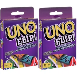 Mattel Games Uno Flip Side Card Game For Adult (Pack Of 2),Multicolor