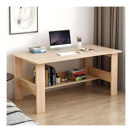 Image of MATTERHORN Engineered Wood Office Table, Work from Home Table with Shelf for Storage (DIY, 900 x 500 x 800 cm, (RMOOT-10