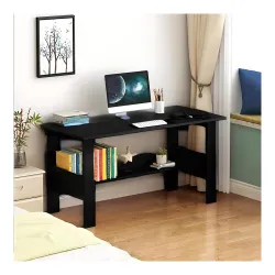MATTERHORN Engineered Wood Office Table with Shelf for Storage 
