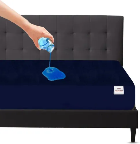 Image of Mattress Protector Queen Size Fitted Terry Cotton Breathable, Stretchable