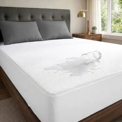 Image of Mattress Protector Single Size, 78x36 Inches, White