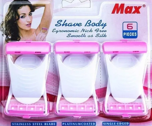 Image of MAX Safit Woman Shave Body Stainless Steel Disposable Razor, Women  (Pack of 6)