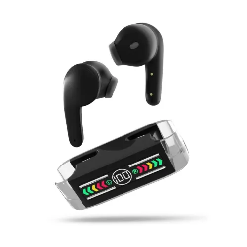 Image of Max Buds Transparent TWS Earbuds with Display, 30Hrs Playtime