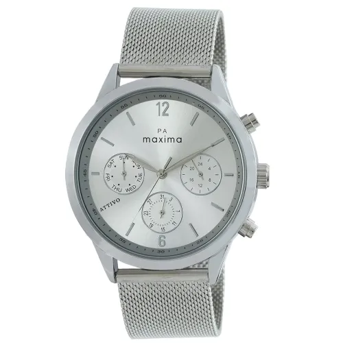 Image of Maxima Analog Silver Dial Men's Watch-O-60500CMGI