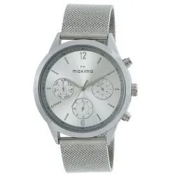Maxima Analog Silver Dial Mens Watch-O-60500CMGI