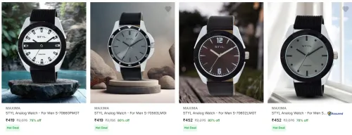 Image of Maxima Men's Wrist Watches at minimum 70% Discount