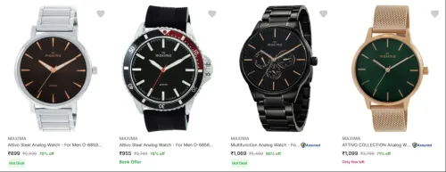 Image of Maxima Men's Wrist Watches upto 80% Discount