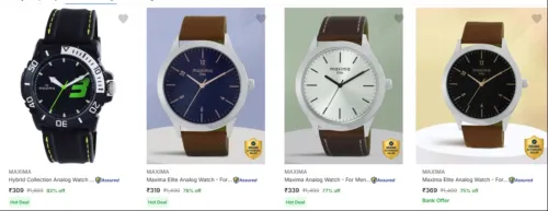 Image of Maxima Men's Wrist Watches upto 83% discount 