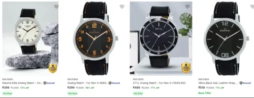 Image of Maxima Men's Wrist Watches at Minimum 70% Discount