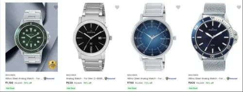 Image of Maxima Men's Wrist Watches at Minimum 70% Discount
