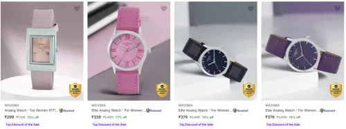 Image of MAXIMA women's Wrist Watches at minimum 70% Discount