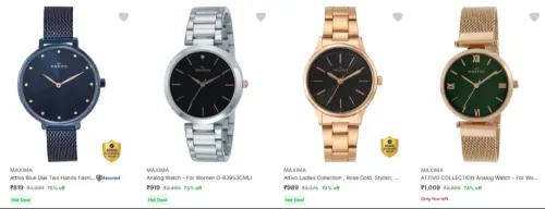 Image of Maxima Women's Wrist Watches at Minimum 70% Discount