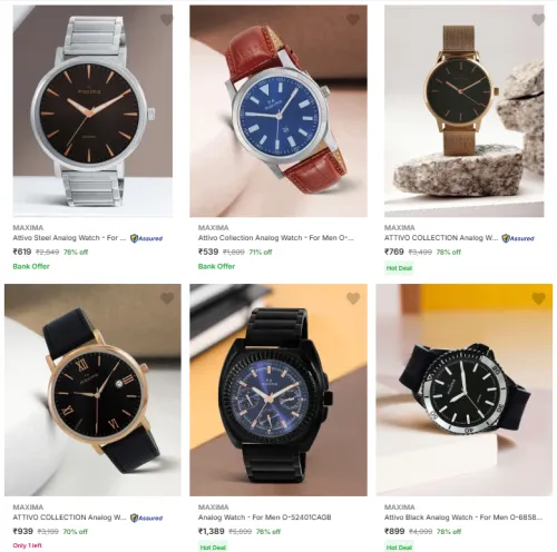 Image of Maxima Wrist Watches @ Minimum 70% Discount