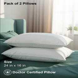 MAXNAP Sleep Support MA xNAP Sleep Support Fresh Essential 16P2 White Solid Polyester Breathable Set of 2 Medium Fibre S