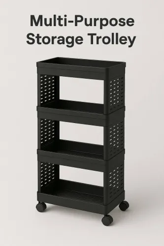 Image of MAXTID 4 Compartments Plastic PP (Black)