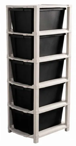Image of MAXTID 5 Layer Blue Modular Drawer Set