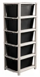 MAXTID 5 Layer Blue Modular Drawer Set 