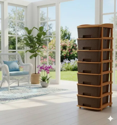 Image of MAXTID 7 Compartments Plastic PP (Brown)