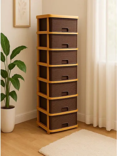 Image of MAXTID 7 layer Plastic Modular Drawers Storage Box