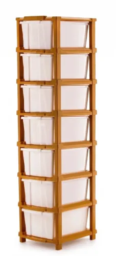 Image of MAXTID Multi layer Drawer Cabinet for Bathroom Storage Plastic Free Standing Cabinet