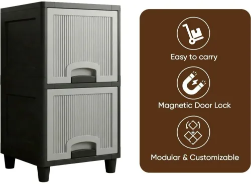 Image of MAXTID Multi Layer Plastic Modular Drawer/Shelf (Shelves: 6)