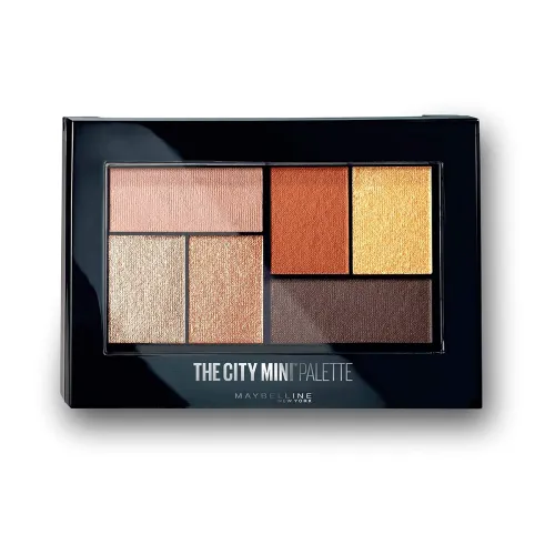 Image of Maybelline New York Eyeshadow Palette, 6 Highly Blendable Shades, Sheer Finish, City Mini Palette, Brooklyn Orange, 6.4g