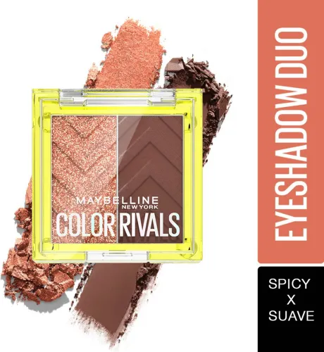 Image of Maybelline Color Rivals Eyeshadow Duo – Spicy x Suave, 3g