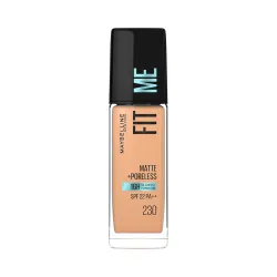 Maybelline New York Liquid Foundation, Matte Finish, With SPF, Absorbs Oil, Fit Me Matte + Poreless, 230 Natural Buff, 3