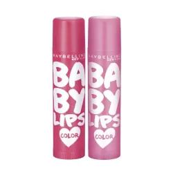 Maybelline New York Baby Lips Color Balm Combo Pack Lip Balm - Pink Lolita + Berry Crush Lip Balms and Lip Care, Long-la