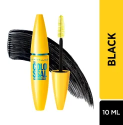 MAYBELLINE NEW YORK Colossal Waterproof Mascara| Volumizing | All Day Wear | Black 10 ml (Black)