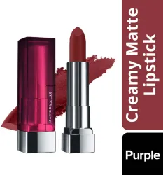 MAYBELLINE NEW YORK Color Sensational Creamy Matte Lipstick (696 Burgundy Blush, 3.9 g)